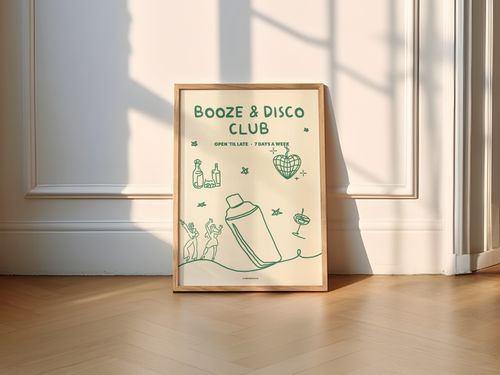 Booze & Disco Club Print
