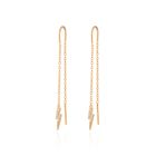 Sparkling Lightning Bolt Threader Earrings
