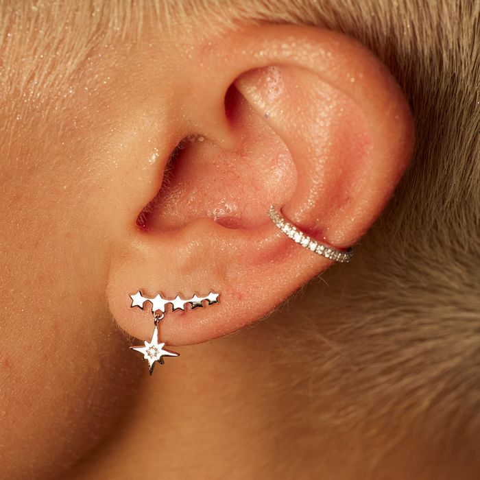 Slim Sparkling Single Ear Cuff