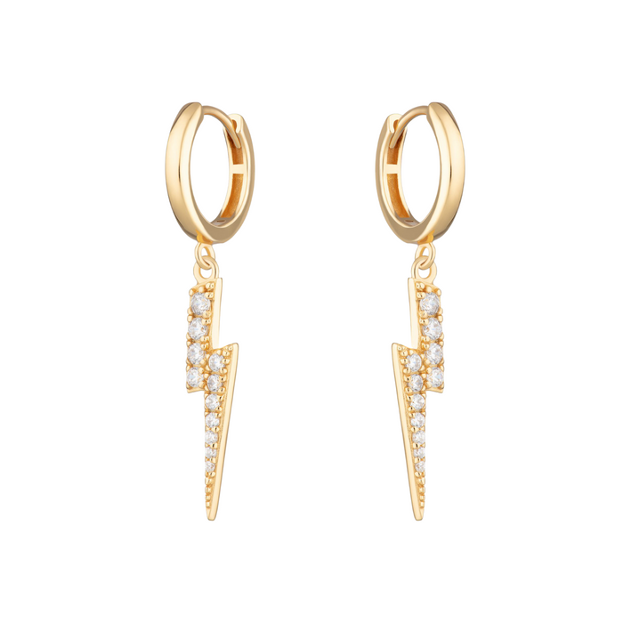 Lightning Hoop Earrings