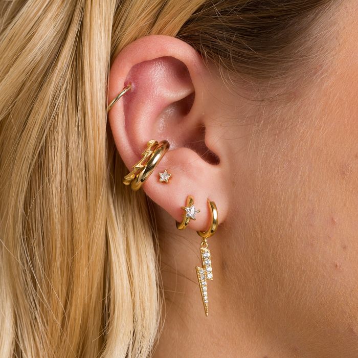 Lightning Hoop Earrings