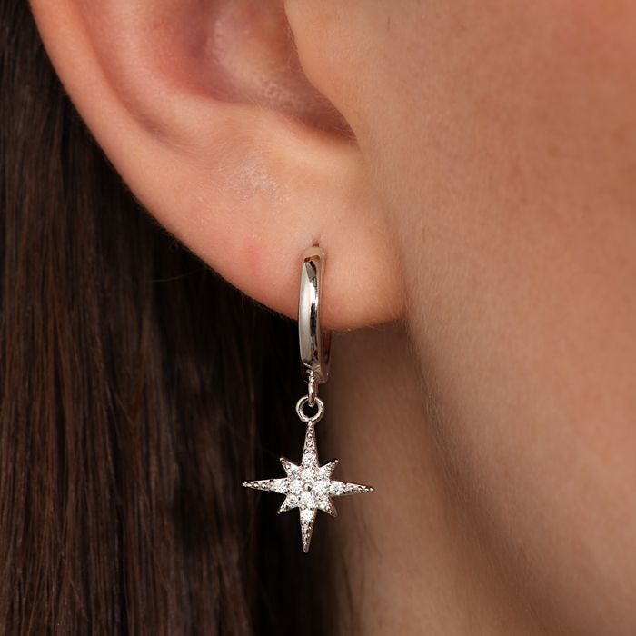 Starburst Hoop Earrings