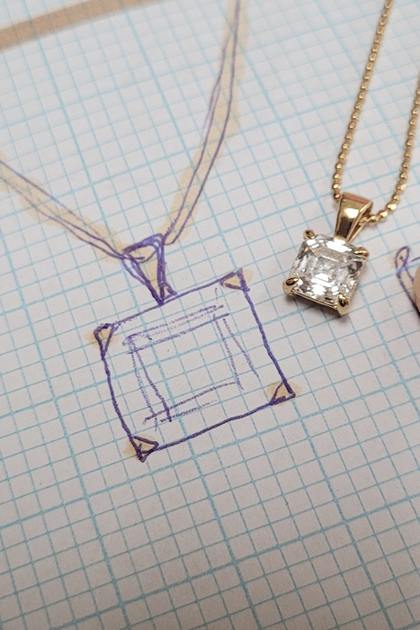 Kelly Springham Sparkling Square Choker Necklace