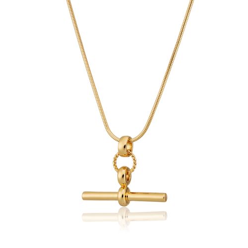 Kelly Springham T-Bar with Snake Chain Necklace
