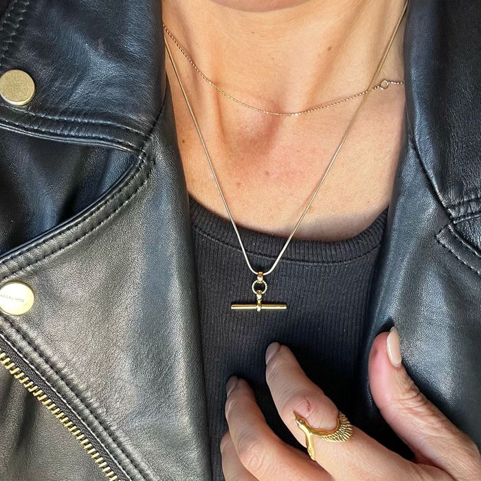 Kelly Springham T-Bar with Snake Chain Necklace