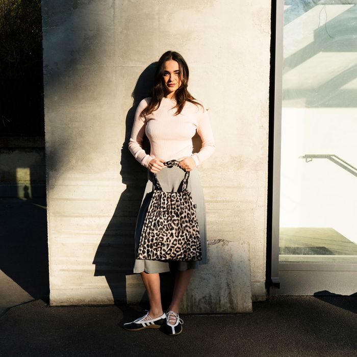 LOQI PLEATED Leopard Bag