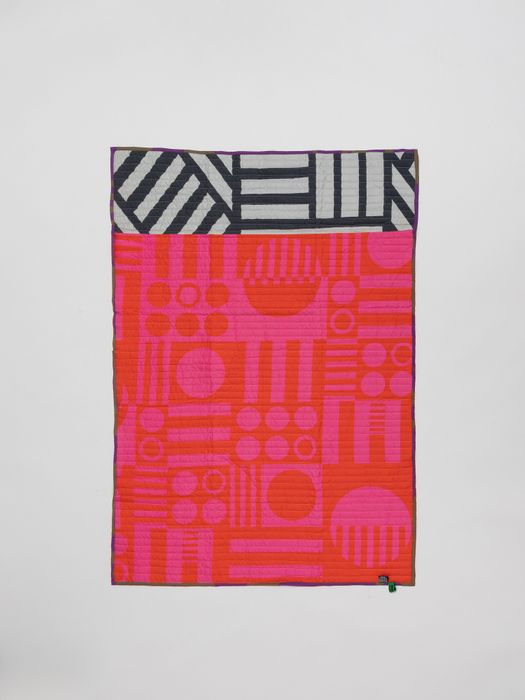Organic Cotton Reversible Quilted Throw Hot Grape