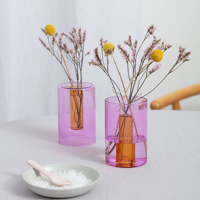 Small Reversible Glass Vase