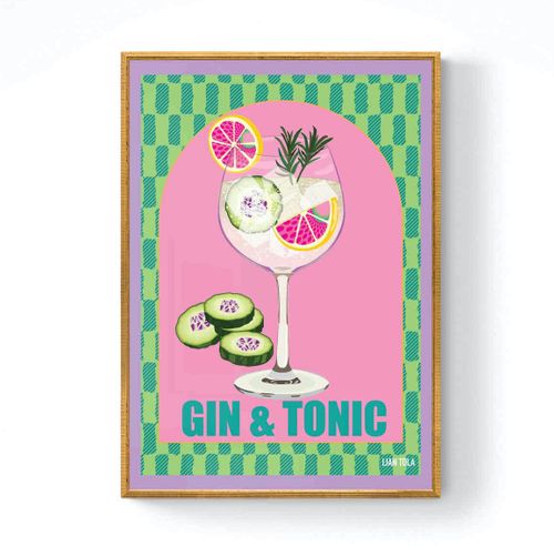 Gin & Tonic Cocktail - Wall Art Print