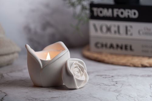 Wood Wick Candle - Rose Reverie