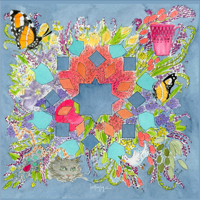 Moroccan Dreams Silk Twill Scarf