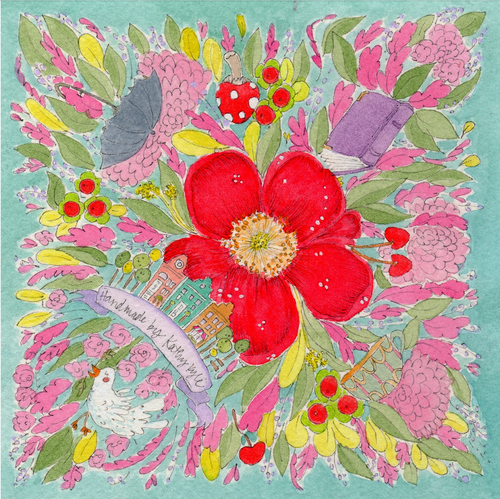 English Bloom Silk Twill Scarf