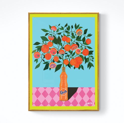 Orange Fruit Tree - Wall Art Print
