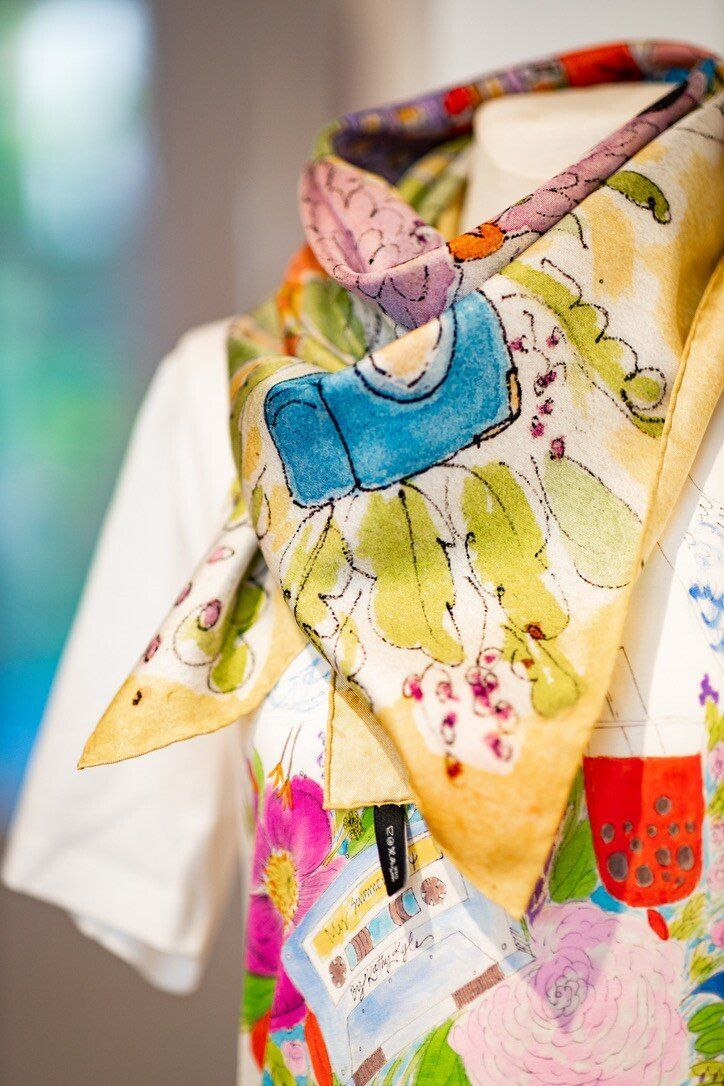 Peace and Love Silk Twill Scarf