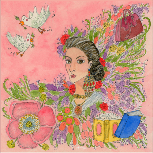 Pink Lady Silk Twill Scarf