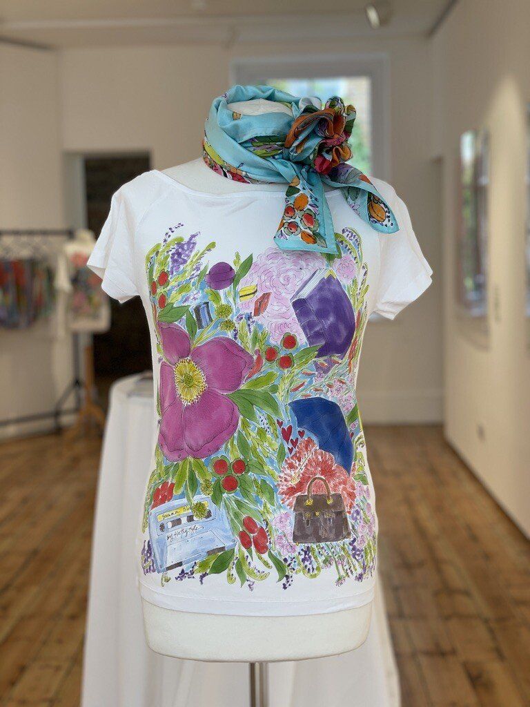 Teal Dreams Silk Twill Scarf