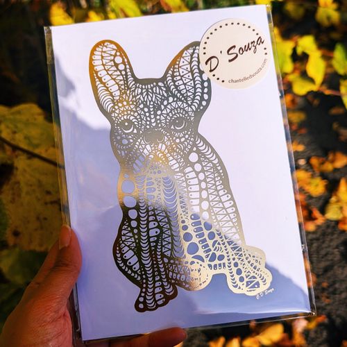 Frenchie -Gold Foil Print