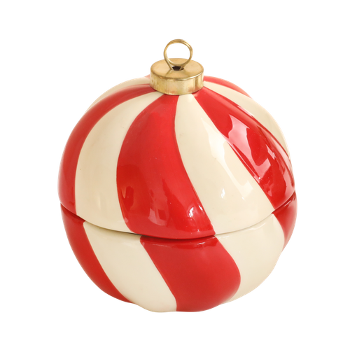 Candy Cane Stripe Cinnamon Bauble Candle