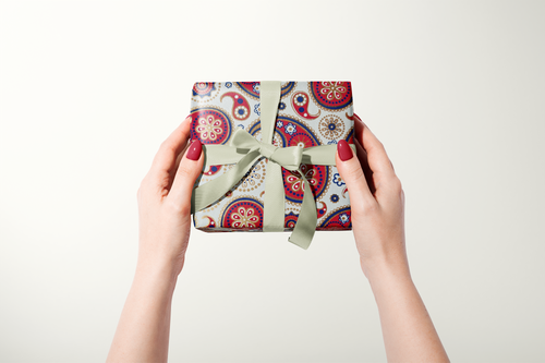 Handmade Paisley Christmas Wrapping paper