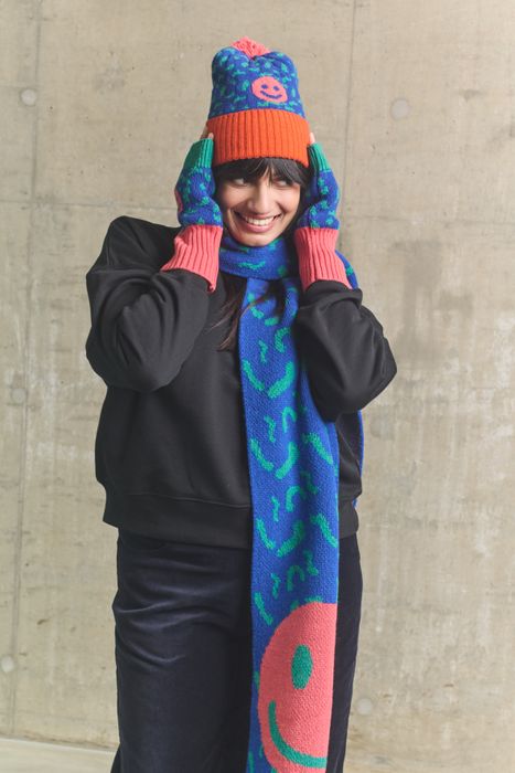 Wool bobble hats