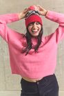 Wool bobble hats