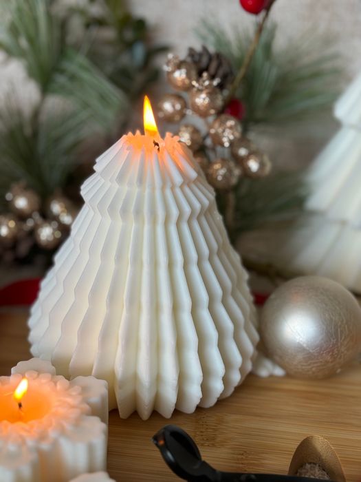 Origami Christmas Tree Candle