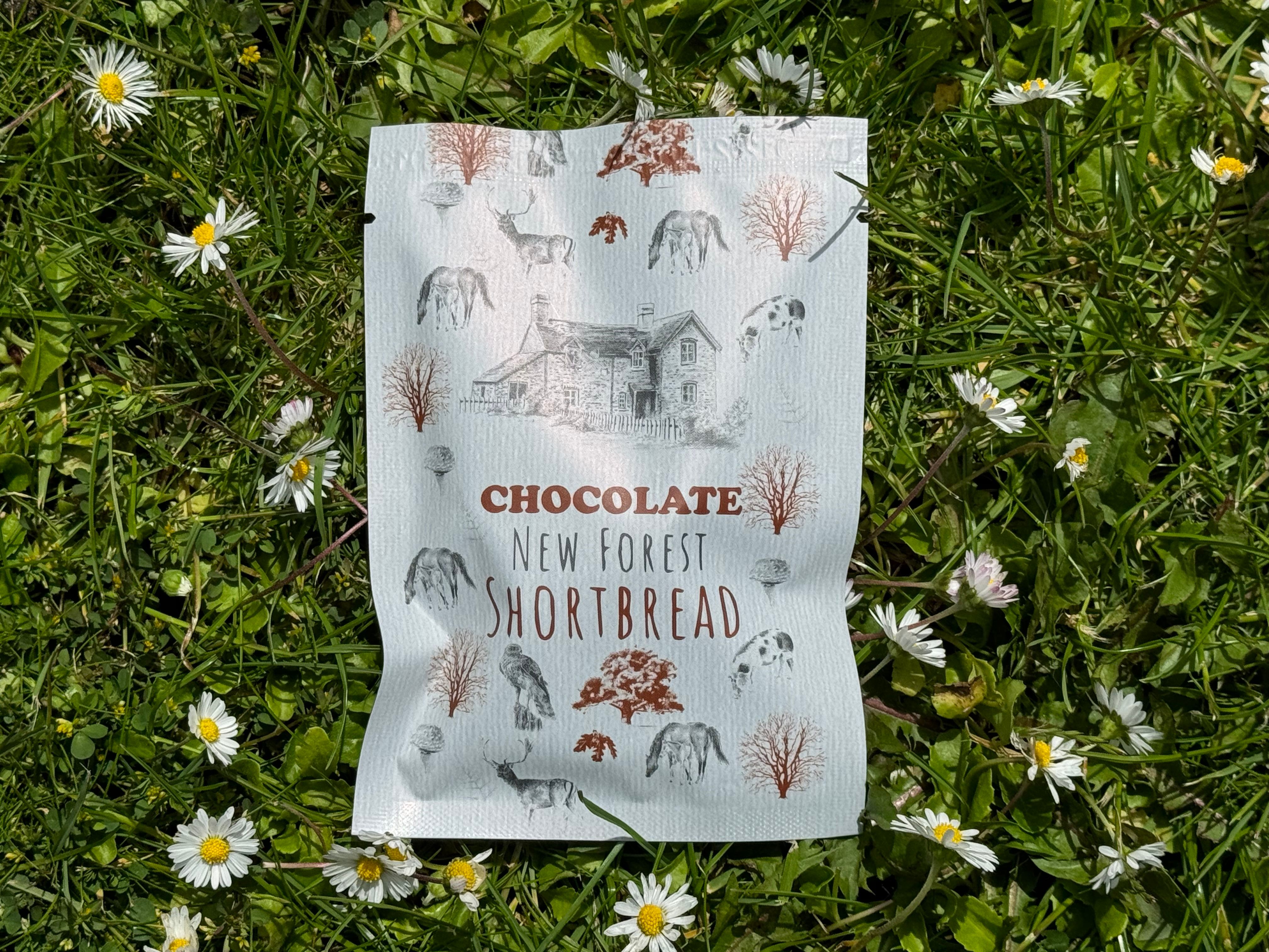 Chocolate Flavoured New Forest Shortbread - Snack Pack (2 Pieces)