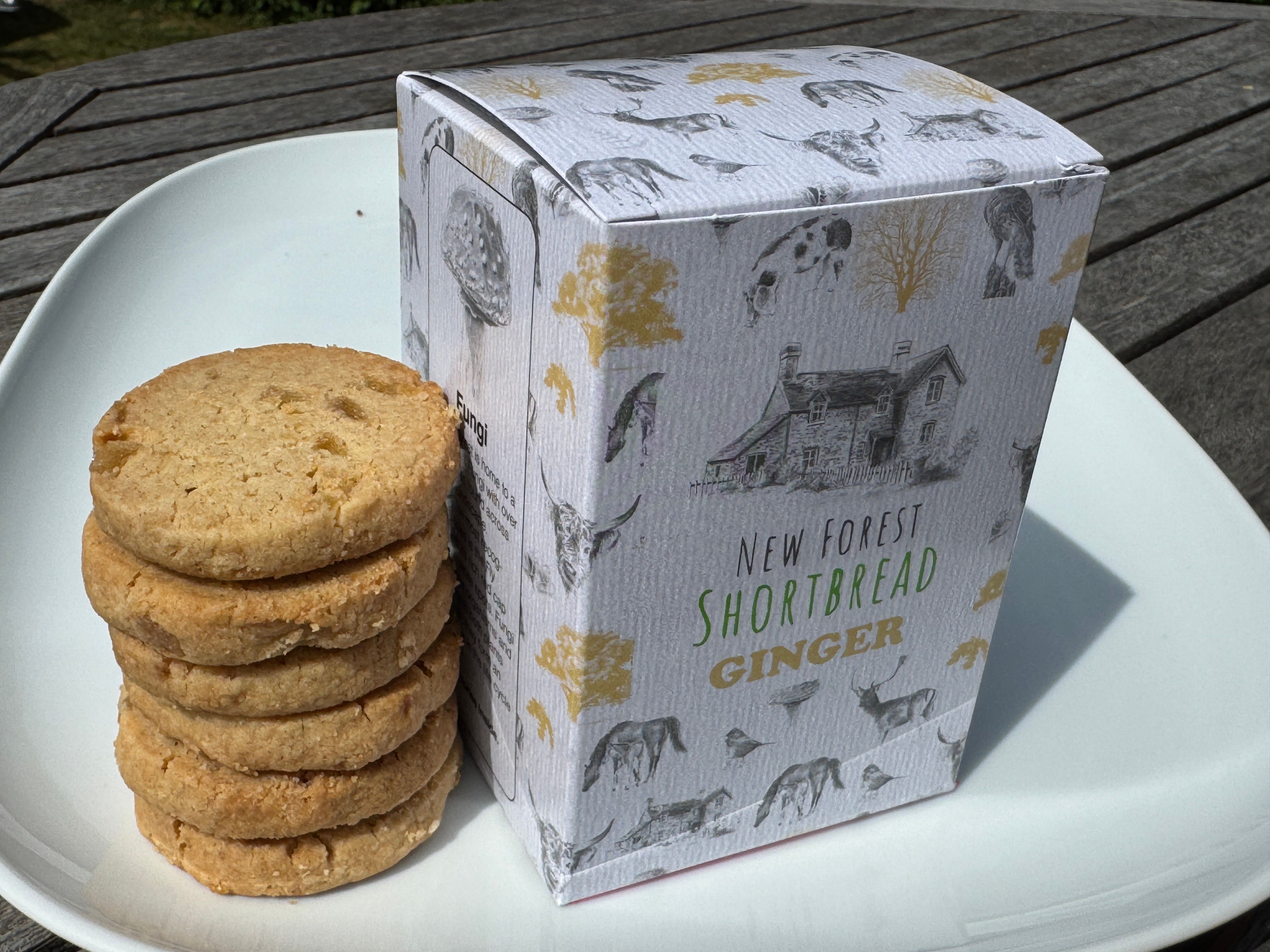 Ginger Flavoured New Forest Shortbread - Box of 8