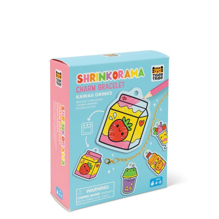 Tiger Tribe Shrinkorama-Charm Bracelet- Kawaii Drinks
