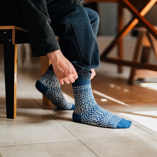 WOOL JACQUARD SOCKS