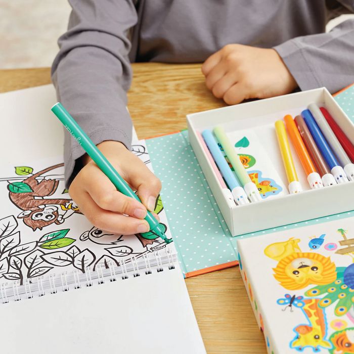 Tiger Tribe Colouring Set- Zoo