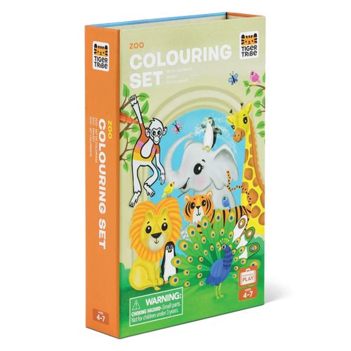 Tiger Tribe Colouring Set- Zoo