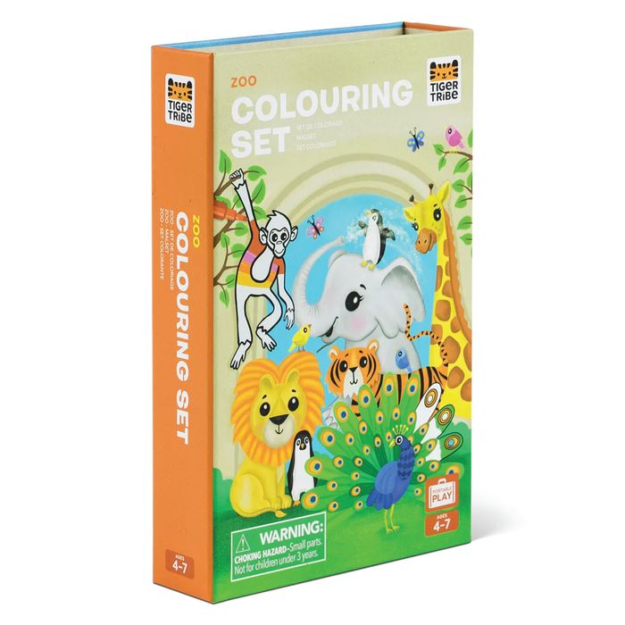Tiger Tribe Colouring Set- Zoo