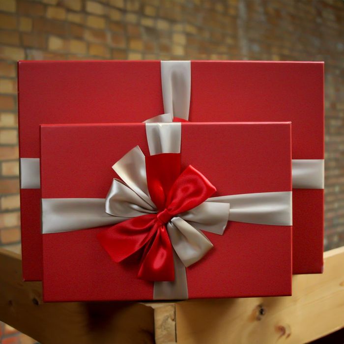 Luxury Oversized Red Gift Boxes - Set of 3