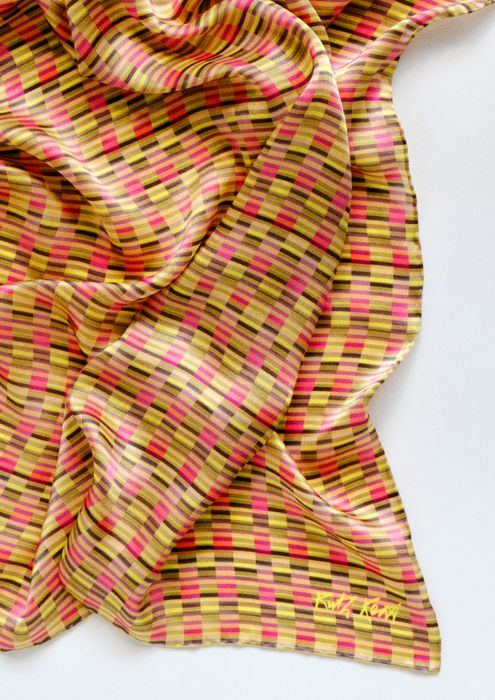 Confetti Block Silk Scarf