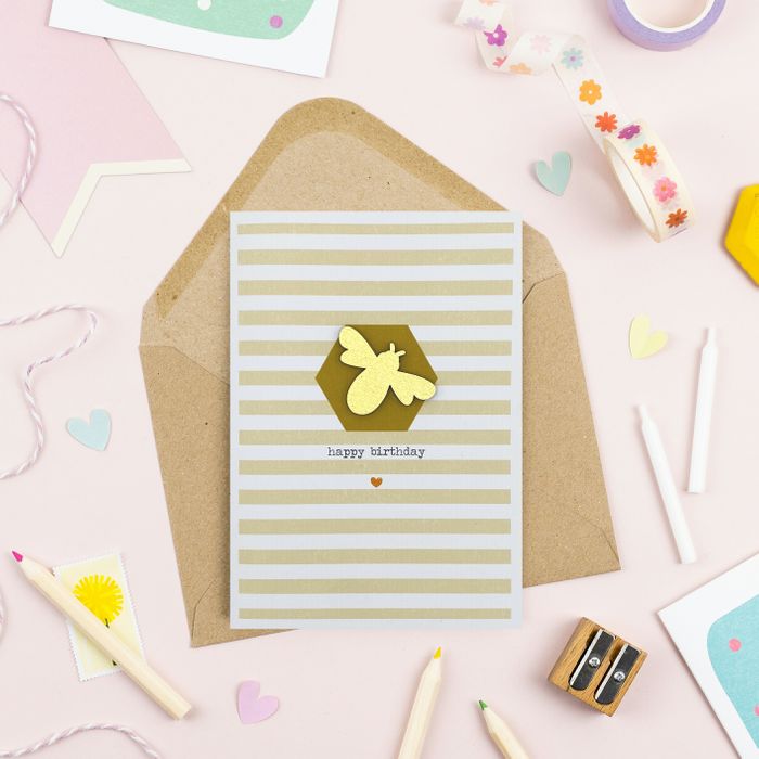 Embellished Cards - Colourful Stripes