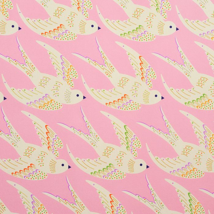 Birds in Pink Wrapping Paper