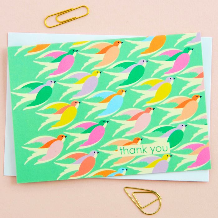 Birds Thank You Card Notecard set