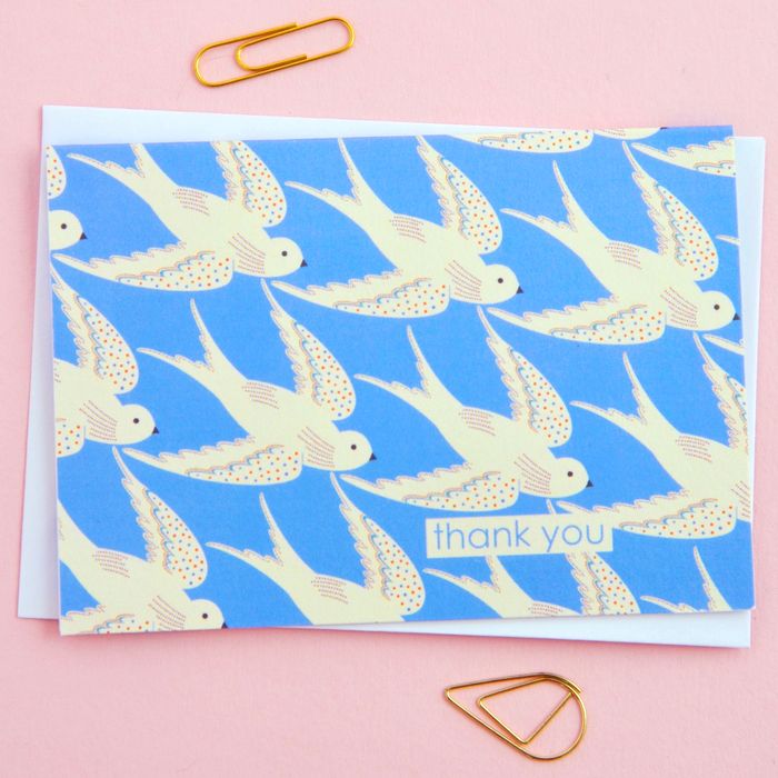 Birds Thank You Card Notecard set