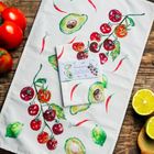 Guacamole 'Fiesta' Tea Towel printed and designed in the UK by Sarah Epsom