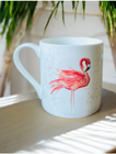 Flamingo Mug, Lady in Pink, Flamingo Design, Fine Bone China Mug - by Sarah Epsom