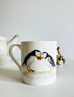 Puffin Mug, 'Two of us', Fine Bone China Mug by Sarah Epsom