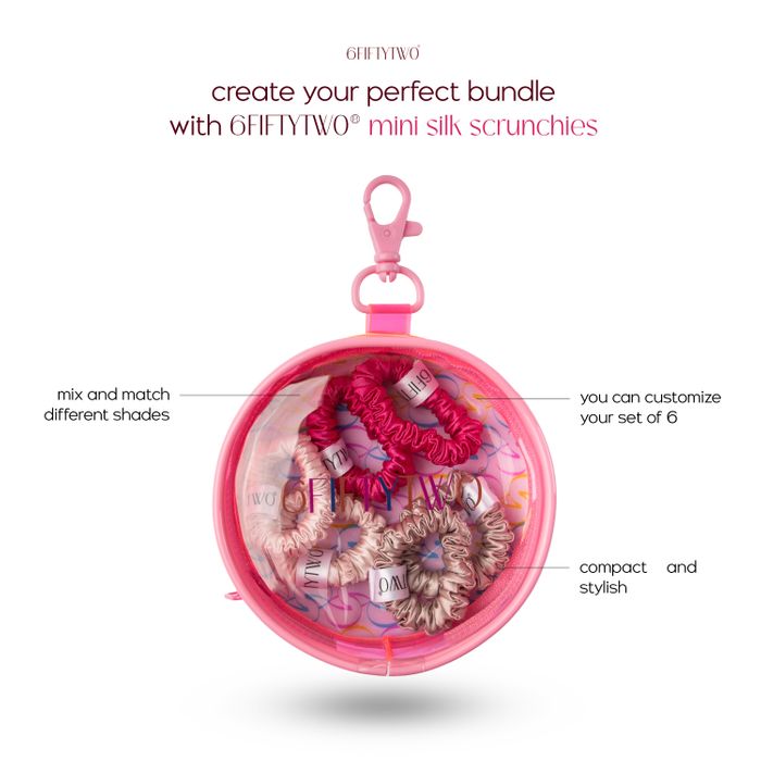mini silk scrunchies