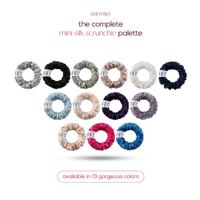 mini silk scrunchies