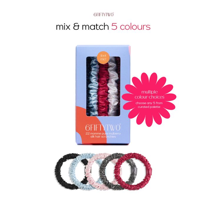 slim silk scrunchies