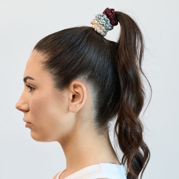slim silk scrunchies
