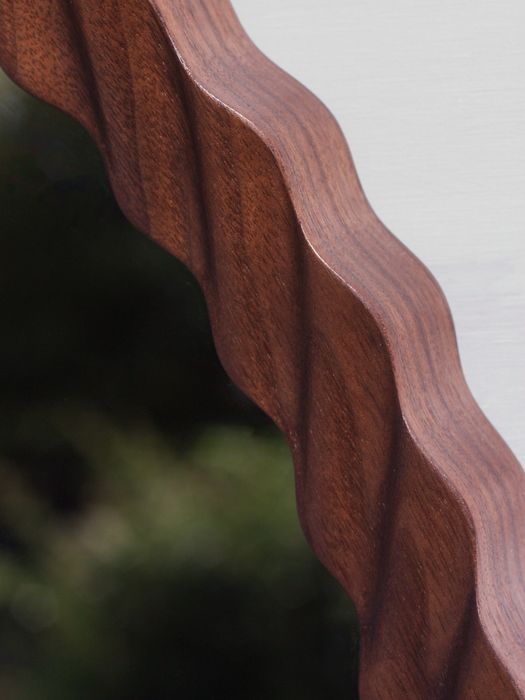 Kruller Porthole Mirror - Walnut