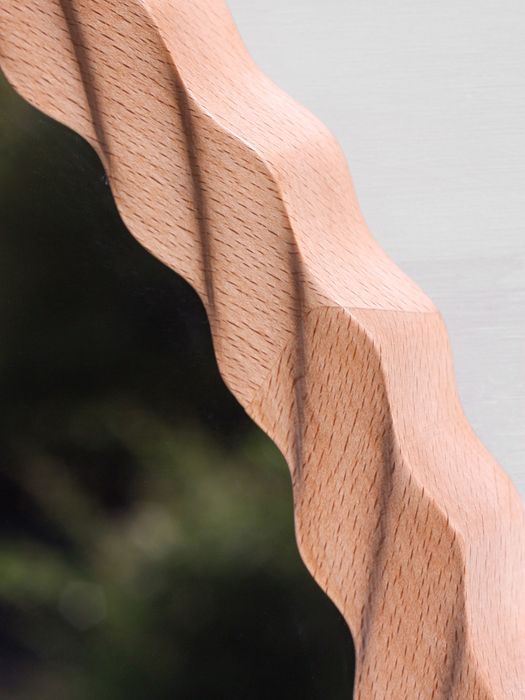 Kruller Porthole Mirror - Beech