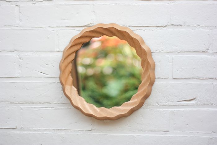 Kruller Porthole Mirror - Beech