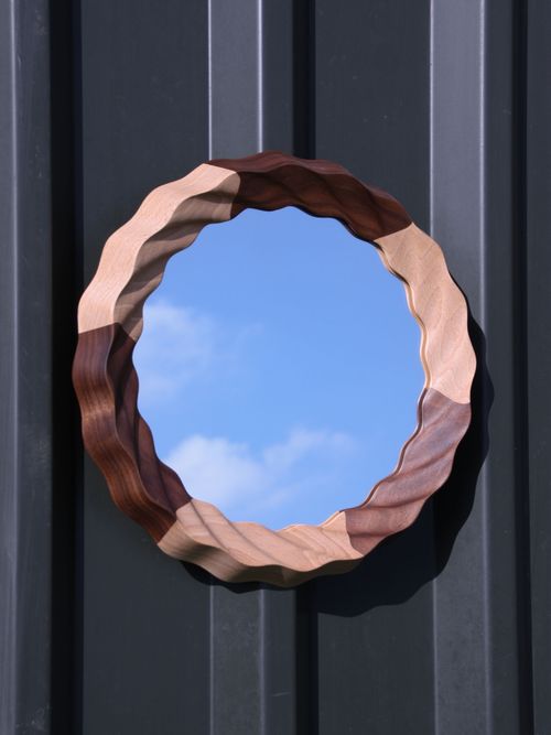 Kruller Extra Mirror - Beech & Walnut